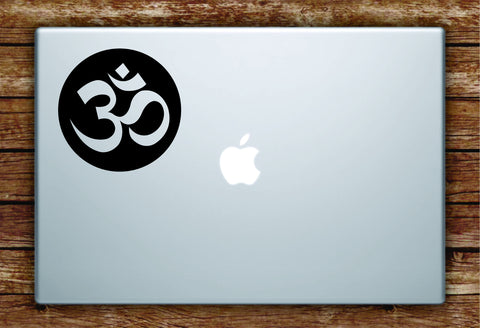 Om V2 Laptop Apple Macbook Quote Wall Decal Sticker Art Vinyl Yoga Mandala Buddha Zen