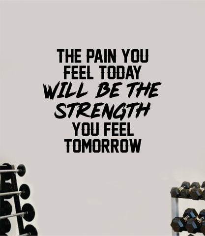 Pain Strength Wall Decal Sticker Vinyl Art Wall Bedroom Home Decor Inspirational Motivational Teen Sports Gym Fitness Health Girls Train Beast Lift