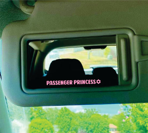 Passenger Princess Lettering Passenger Princess V4 Flower Car Decal Truck Window Windshield JDM Bum ...