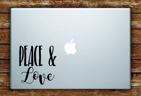 Peace and Love Laptop Apple Macbook Quote Wall Decal Sticker Art Vinyl Inspirational
