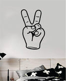 Peace Hand V2 Wall Decal Home Decor Vinyl Sticker Art Bedroom Room Teen Kids Baby Girls Love Good Vibes School