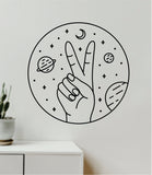 Peace Space Galaxy Wall Decal Sticker Vinyl Art Home Decor Funny Teen Boy Girl Baby Kids Adventure Martian Mars Alien UFO