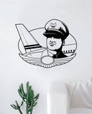 Pilot Wall Decal Sticker Vinyl Art Bedroom Room Home Decor Air Force Airplane US Army Teen