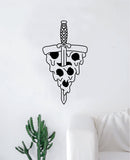 Pizza Dagger Decal Sticker Wall Vinyl Art Wall Bedroom Room Home Decor Teen Tattoo Food Funny