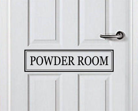 Powder Room Wall Decal Sticker Bedroom Door Home Art Vinyl Inspirational Teen Decor Sign Family Kids Apartment Cute Girls Make Up Lashes Brows