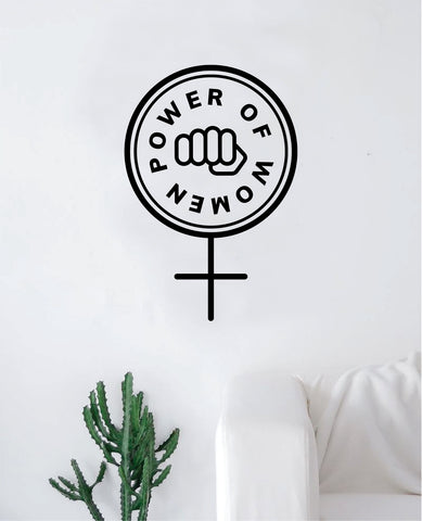 Power of Women Girl Power Wall Decal Sticker Vinyl Art Bedroom Living Room Decor Decoration Teen Quote Inspirational Motivational Cute Lady Woman Feminism Empower Grl Pwr Love Strong Beautiful