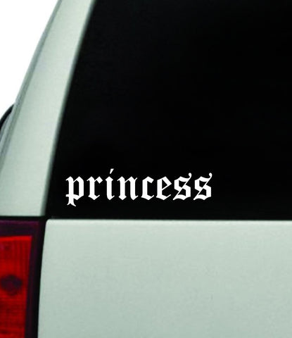 Princess Car Decal Truck Window Windshield JDM Bumper Sticker Vinyl Quote Boy Girls Funny Mom Milf Women Trendy Cute Aesthetic Bestie Merge