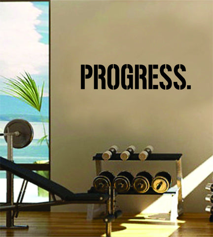 Progress Crossfit Gym Fitness Quote Weights Health Design Decal Sticker Wall Vinyl Art Decor Home