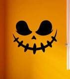 Pumpkin Face V3 Wall Decal Home Decor Vinyl Art Sticker Holiday October Halloween Trick or Treat Witch Ghost Scary Skull Kids Boy Girl Family
