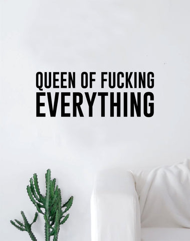Queen of Everything Wall Decal Decor Art Sticker Vinyl Room Bedroom Home Girls Crown Princess Funny