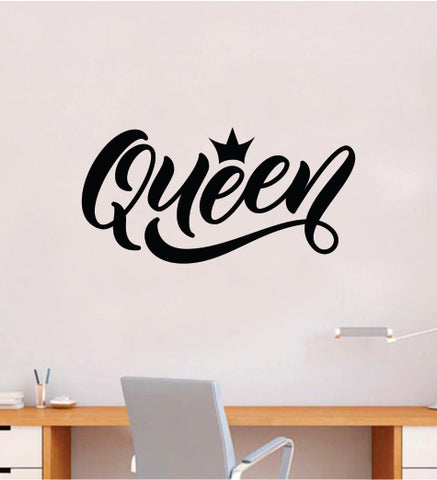 Queen Wall Decal Home Decor Vinyl Art Sticker Bedroom Quote Nursery Baby Teen Boy Girl Inspirational Crown Princess Daughter Cute