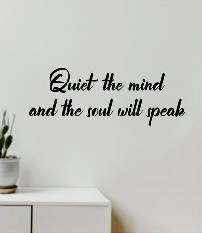 Quiet the Mind and the Soul Will Speak V3 Wall Decal Home Decor Vinyl Art Sticker Bedroom Quote Nursery Baby Teen Boy Girl Inspirational Motivational Buddha Yoga Namaste
