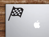 Racing Flag Laptop Wall Decal Sticker Vinyl Art Quote Macbook Apple Decor Car Window Truck Teen Inspirational Girls Sports Dirtbike Auto X Car