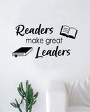 Readers Make Great Leaders Quote Wall Decal Sticker Bedroom Room Art Vinyl Home Decor Inspirational Teen School Kids Nursery Book
