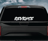 Revenge Wall Decal Car Truck Window Windshield JDM Sticker Vinyl Lettering Quote Boy Girl Funny Men Racing Sadboyz Sadgirlz Sad Love Broken Heart Club
