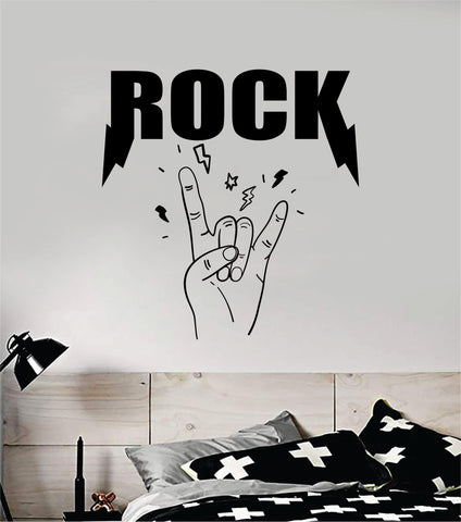 Rock Music Wall Decal Sticker Bedroom Room Art Vinyl Home Decor Music Teen Kids Electric Acoustic Metal Guitar Drums Nursery Boy Girl School