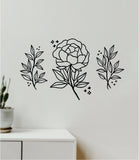 Rose Flowers Wall Decal Home Decor Sticker Art Vinyl Bedroom Boys Girls Teen Baby Nursery Nature Plants