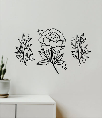 Rose Flowers Wall Decal Home Decor Sticker Art Vinyl Bedroom Boys Girls Teen Baby Nursery Nature Plants