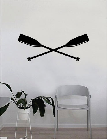 Rowing Paddles Wall Decal Quote Home Room Decor Decoration Art Vinyl Sticker Bedroom Inspirational Sports Teen Sticks Row Water River