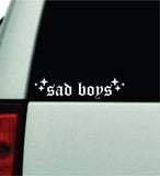 Sad Boys Wall Decal Car Truck Window Windshield JDM Bumper Sticker Mirror Sticker Vinyl Quote Drift Boy Girl Funny Sadboyz Japanese Racing Men Broken Heart Club