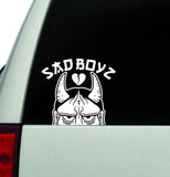 Sad Boyz Hannya Mask Peeker Wall Decal Car Truck Window Windshield JDM Sticker Vinyl Lettering Quote Drift Boy Girl Funny Racing Men Club Oni Mask Japanese Broken Heart