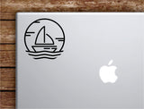 Sailboat V2 Laptop Decal Sticker Vinyl Art Quote Macbook Apple Decor Car Window Truck Boat Nautical Ocean Beach