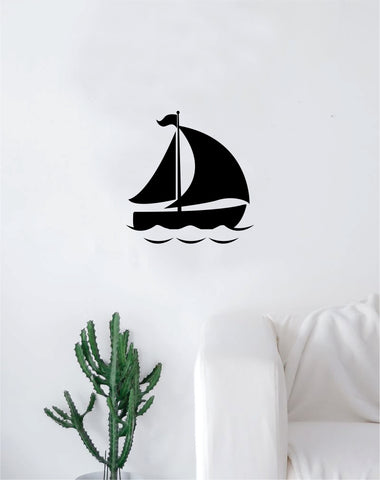 Sailboat Nautical Ocean Beach Decal Sticker Wall Vinyl Art Decor Bedroom Living Room