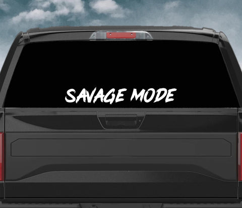 Savage Mode Wall Decal Car Truck Window Windshield JDM Sticker Vinyl Lettering Quote Drift Boy Girl Funny Sadboyz Racing Men Broken Heart Club