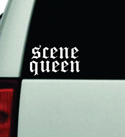 Scene Queen Car Decal Truck Window Windshield Mirror Rearview JDM Bumper Sticker Vinyl Quote Girls Funny Women Trendy Meme Men Music Bands Emo Screamo