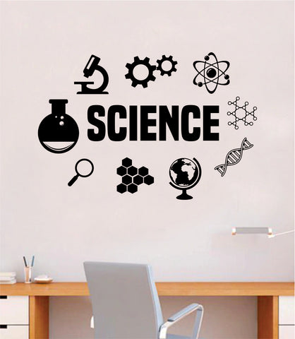 Science Quote Decal Sticker Wall Vinyl Art Home Room Decor Teacher School Classroom Work Job Smart Learn Chemist