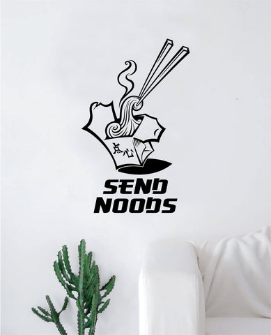 Send Noods Decal Sticker Wall Vinyl Art Wall Bedroom Room Home Decor Funny Noodles Food Chinese Asian Ramen