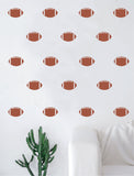 Set of 35 Footballs Pattern Decal Sticker Wall Vinyl Art Home Decor Nursery Sports NFL Teen