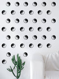 Set of 36 Yin Yangs Pattern Decal Sticker Wall Vinyl Art Home Decor Teen Yoga Om Namaste Meditate