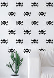 Set of 40 Skull and Crossbones Pattern Decal Sticker Wall Vinyl Art Home Decor Cute Nursery