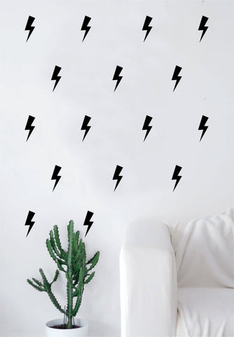 Set of 60 Lightning Bolts Pattern Decal Sticker Wall Vinyl Art Home Decor Cute Nursery Thunder Rain