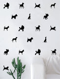 Set of 40 Dog Silhouettes Pattern Decal Sticker Wall Vinyl Art Home Decor Cute Animals Puppy Doggy Rescue Vet