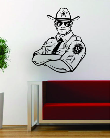 Sheriff Police Design Decal Sticker Wall Vinyl Art Decor Home
