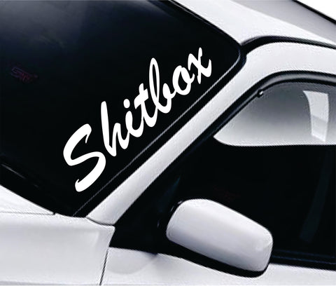 Shitbox Wall Decal Car Truck Window Windshield JDM Sticker Vinyl Lettering Quote Drift Boy Girl Funny Sadboyz Racing Men Broken Heart Club