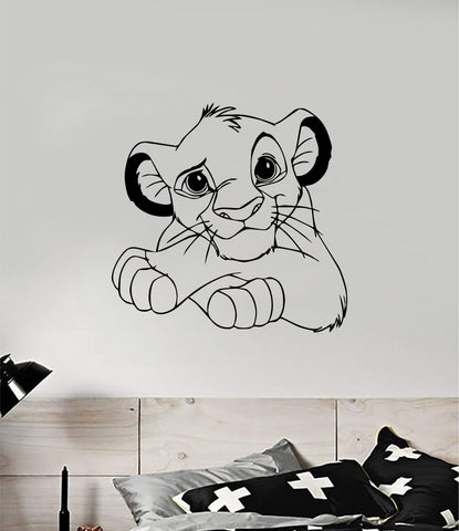 Simba Wall Decal Home Decor Bedroom Room Vinyl Sticker Art Baby Boys Girls Nursery Playroom Kids Cartoon Lion King Disney