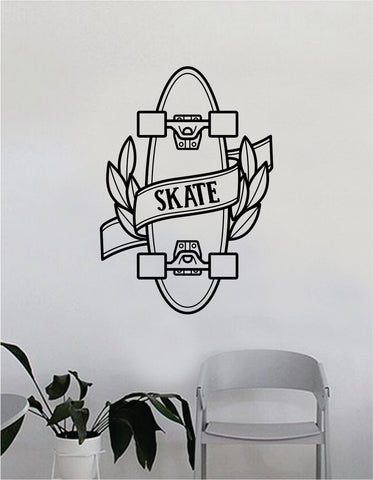 Skateboard Skate Design Wall Decal Decor Decoration Sticker Vinyl Art Bedroom Room Teen Quote Sports Skating