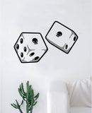 Skull Dice Decal Sticker Wall Vinyl Art Wall Bedroom Room Home Decor Teen Inspirational Teen Kids Tattoo Vegas Cards