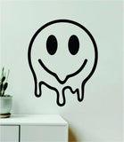 Smiley Face Melting Wall Decal Sticker Quote Wall Vinyl Art Bedroom Home Decor Girls Trippy Funny Cute Good Vibes Aesthetic Trendy