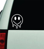 Smiley Face Melting Car Decal Truck Window Windshield Rearview JDM Bumper Sticker Vinyl Quote Boy Girls Funny Mom Milf Women Trendy Cute Aesthetic Bestie Good Vibes