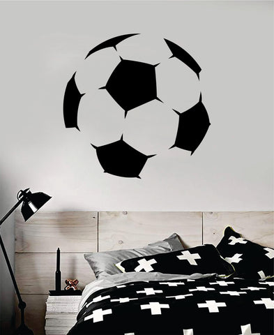 Soccer Ball Decal Sticker Wall Vinyl Art Home Decor Inspirational Sports Teen Futbol Football Goalie FIFA