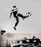 Soccer Player Kick V2 Decal Sticker Wall Vinyl Art Decor Home Bedroom Sports Futbol World Cup FIFA Teen Kids Baby Nursery