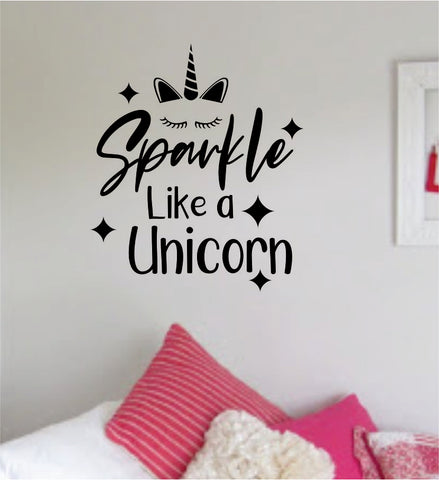 Sparkle Like A Unicorn Wall Decal Sticker Vinyl Room Decor Art Bedroom Cute Magical Horse Girl Teen Baby Nursery