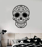 Sugar Skull V16 Art Wall Decal Sticker Vinyl Room Bedroom Home Decor Teen Day of the Dead Rose Zombie Halloween Kids Tattoo
