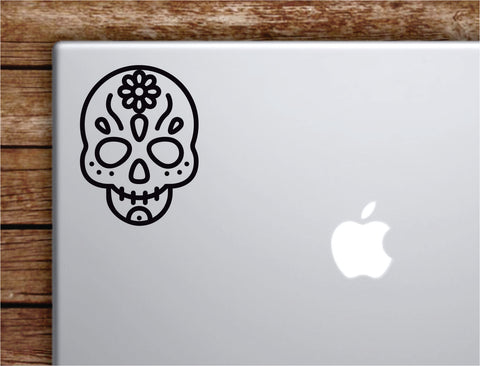 Sugar Skull V2 Laptop Wall Decal Sticker Vinyl Art Quote Macbook Apple Decor Car Window Truck Teen Inspirational Girls Sugarskull Mexican Tattoo