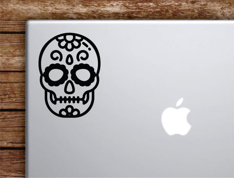 Sugar Skull Laptop Wall Decal Sticker Vinyl Art Quote Macbook Apple Decor Car Window Truck Teen Inspirational Girls Sugarskull Mexican Tattoo