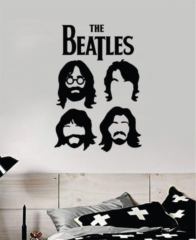 The Beatles Faces V2 Wall Decal Home Decor Vinyl Art Sticker Bedroom Room Teen Music John Lennon Paul McCartney